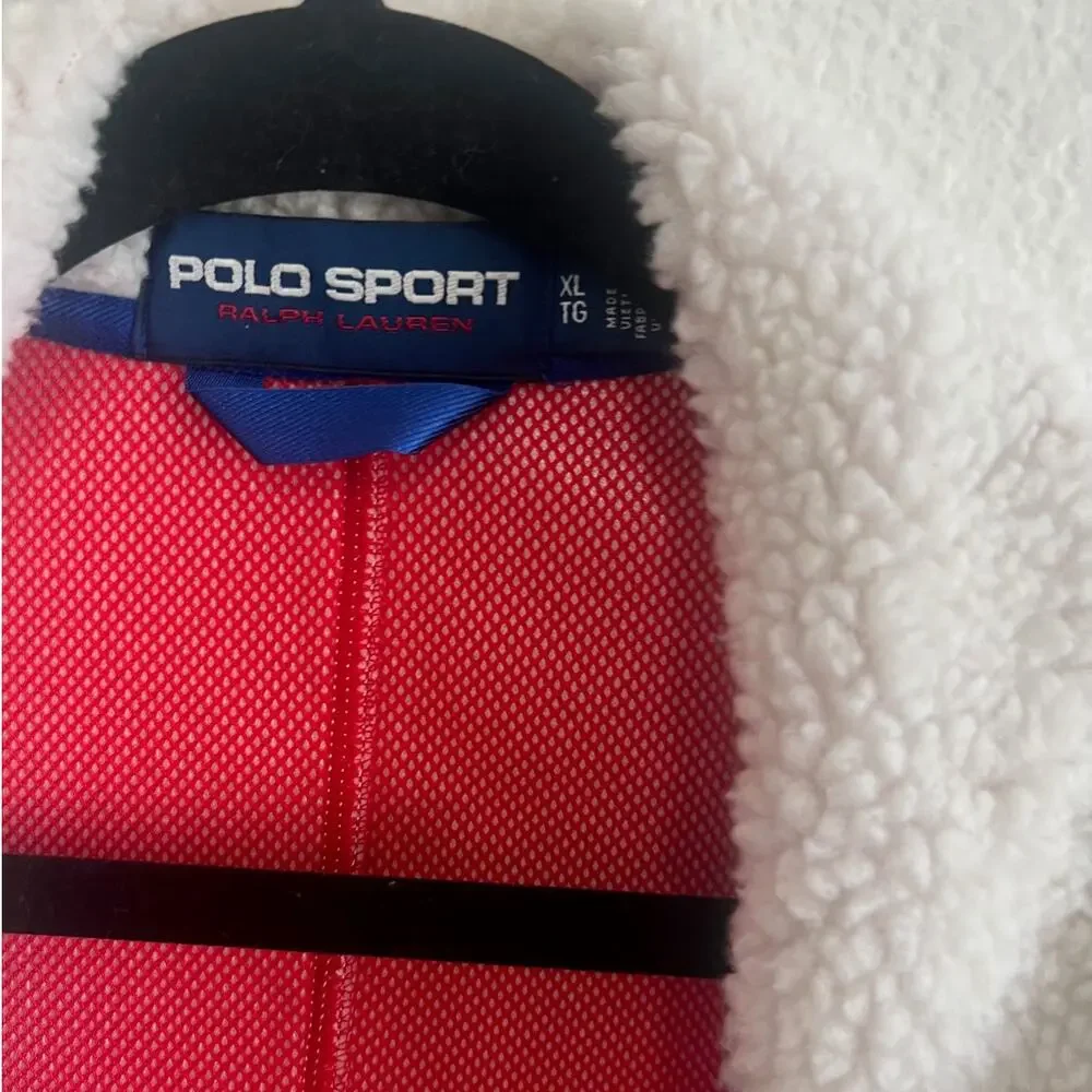 Polo Sport Ralph Lauren fleece red rocks jacket full zip size XL